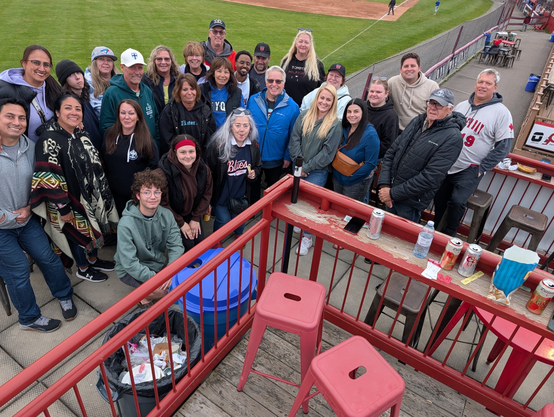 Peter Diedrich with supporters at a community event