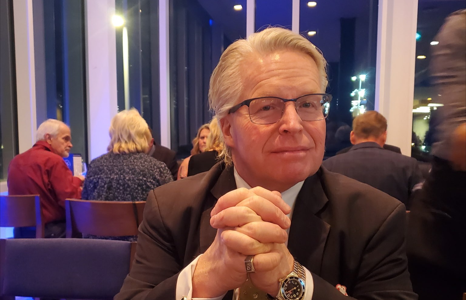 Peter Diedrich at a formal community gathering